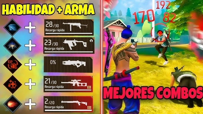 Mejores combos de armas en Free Fire