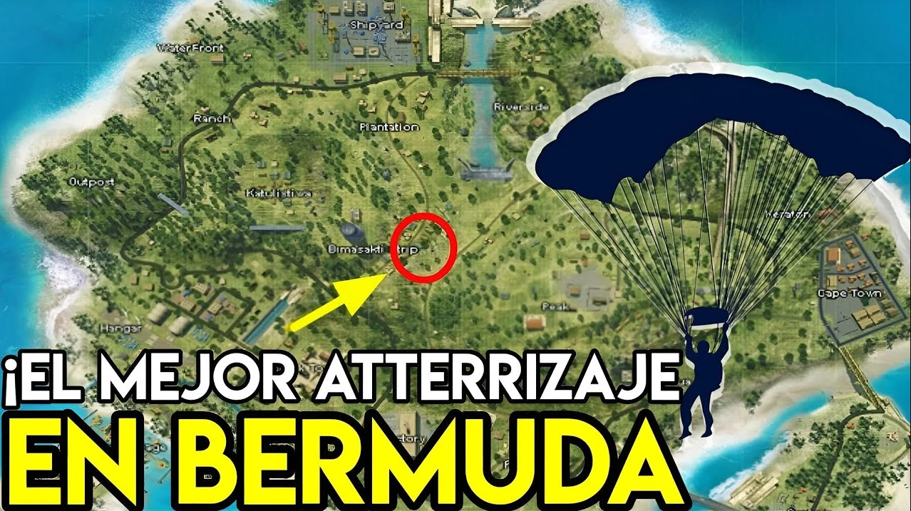 Mejores lugares para aterrizar en Bermuda Free Fire